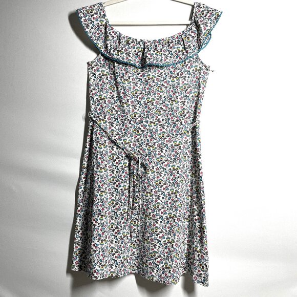 Boden Dresses & Skirts - Boden Womens Multicolor Bethany Floral Print Ruffle Trim Sleeveless Sundress 14